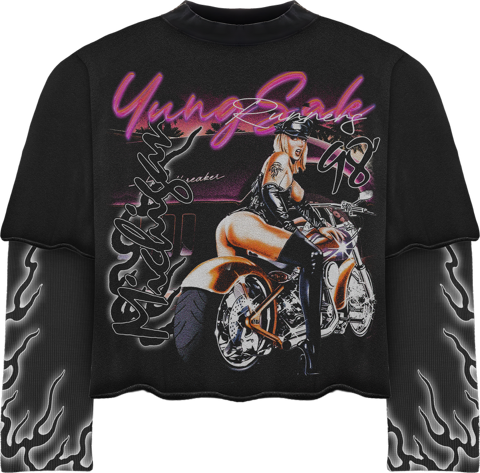 Bike Rider Long Sleeve Crop